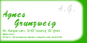 agnes grunzweig business card